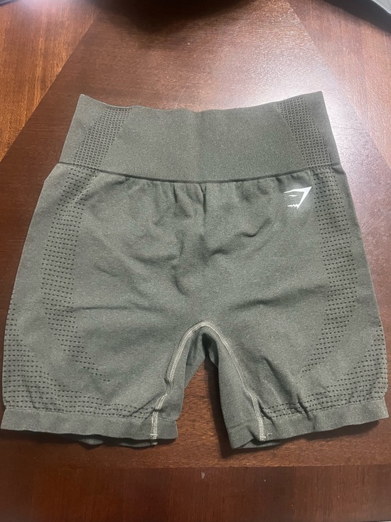 Gymshark Pants - Gymshark Olive Green Seamless High-Waist Bike Shorts